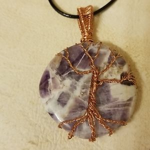 Amethyst (Chevron)tree of life wire wrapped…